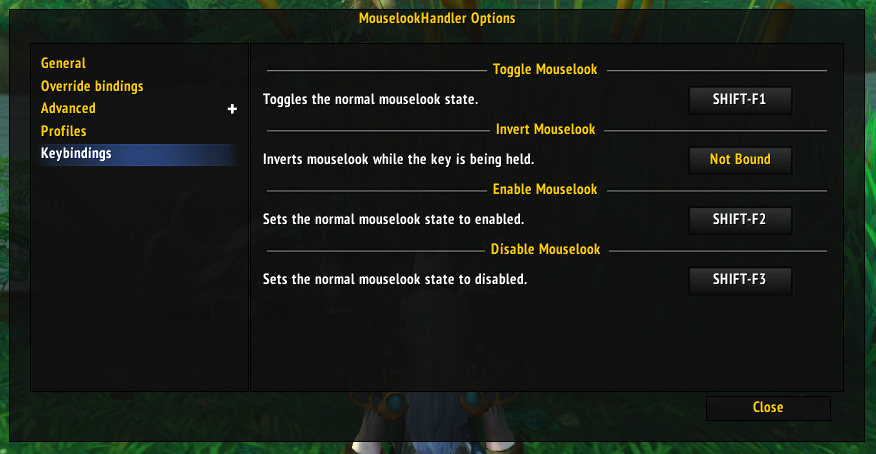 MouseLookHandler keybindings